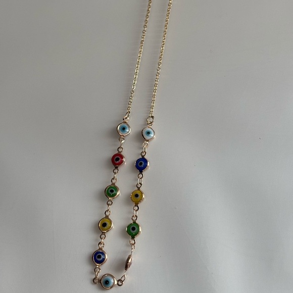 Multicolor Evil Eye Necklace - Picture 4 of 6